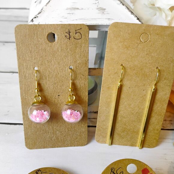 New 10 Colorful Earrings Dangle/Drop Resellers Lot/Bundle Gold & Silver Tone - Picture 6 of 7